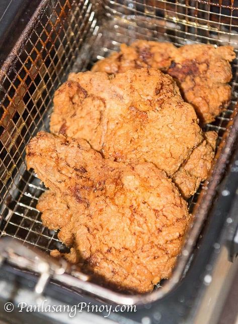 How Do You Fry Pork? - Panlasang Pinoy Deep Fried Pork Tenderloin, Deep Fried Pork Chops Bone In, Deep Fried Pork Chops, Fried Pork Steak, Fried Boneless Pork Chops, Breaded Pork Tenderloin, Fried Pork Chop Recipes, Pork Chops Bone In, Deep Fryer Recipes