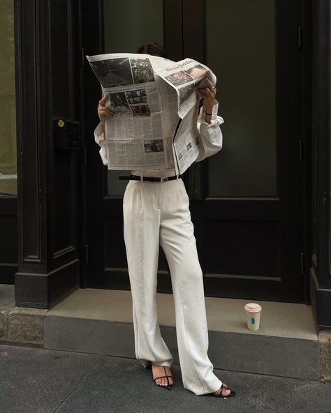 Newspaper, A Woman, Reading, On Instagram, Instagram