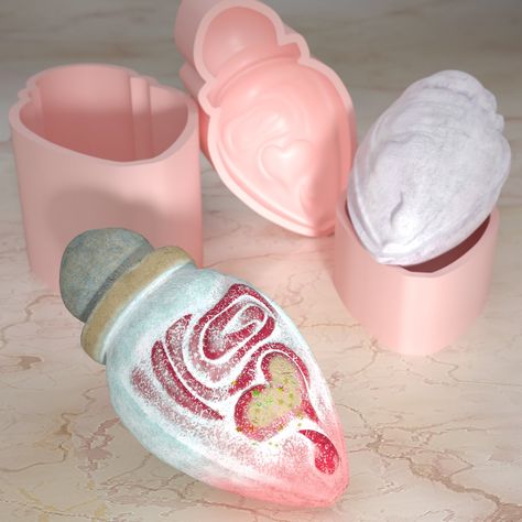 Love Potion Mold | 3D Printable | Set of 3 STL MOLD| Bath Bomb Mold; Silicone Mold ; Mold for Thermoforming https://etsy.me/3FlfysE #sugarscrub #showersteamers #sugarsoap #bathfizz #homemadeshampoobarmold #bathbomb #bathmould #digitalstl #bathstl Homemade Shampoo Bar, Bath Boms, Sugar Soap, Bath Fizz, Bath Bomb Molds, Mould Design, Plastic Sheets, Soap Molds, Beauty Soap