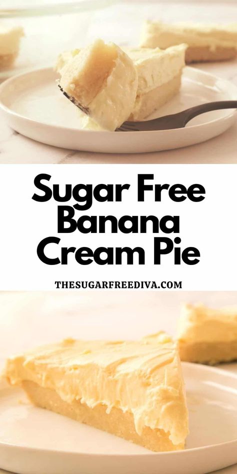 Low Sugar Pie Recipes, Sugar Free Pies For Diabetics, Sugar Free Banana Cream Pie, Easy Sugar Free Desserts For Diabetics, Ww Cookies, Sugar Free Banana Muffins, Sugar Free Pie, Keto Pie, Sugar Free Desserts Easy