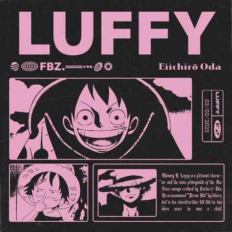 Luffy Graphic Poster on Behance Luffy Graphic Design, One Piece Album Cover, One Piece Poster Aesthetic, Graphic Design Jewelry, Graphic Design Posters Anime, One Piece Graphic Design, Anime Design Graphic, Luffy Illustration, Manga Graphic Design