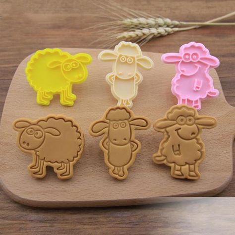 1 Piece of Sheep Cookie Cutter/3D Printed Cookie Stamp/Embossing Cookie Mold/Fondant Tools/Theme Par Sheep Cookies, Tools Theme, Car Cookies, Fondant Tools, Craft Clay, Masks Crafts, Diy Cooking, Cookie Mold, Cookie Stamp