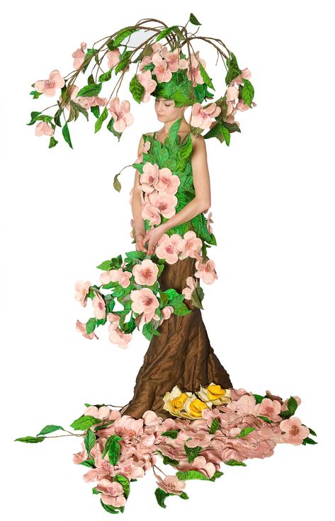 Blossom Costumes, Tree Costume, Flower Costume, Fairy Festival, Mardi Gras Costumes, Art Costume, Creative Costumes, Theatre Costumes, Flower Images