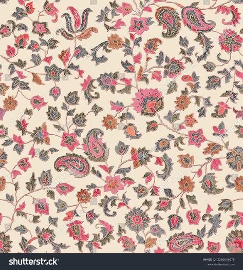 Kani Work Type Kashmir Shawl Originating Stock Illustration 2290049679 | Shutterstock Kashmiri Motifs, Kani Pattern, Pakistani Dupatta, Digital Print Textiles, Kashmir Shawl, Ethnic Pattern Design, Flower Print Pattern, Botanical Flower Art, Scary Wallpaper