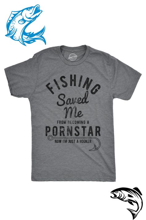 Fishing Tshirts, Fishing T Shirts Design, Funny Fishing Shirts Men, Fishing Shirts For Men Long Sleeve, Funny Fishing Shirts, Nerdy Shirts, Mens Clothing Store, Online Mens Clothing, Stars Then And Now