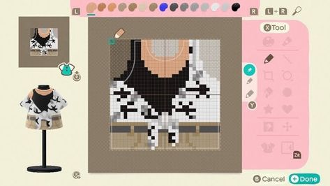 Animal Crossing Music, Acnh Clothes, Grid Patterns, Animal Crossing 3ds, Animal Crossing Funny, Animal Crossing Memes, Animal Crossing Guide, Acnh Designs, Animal Crossing Qr Codes Clothes