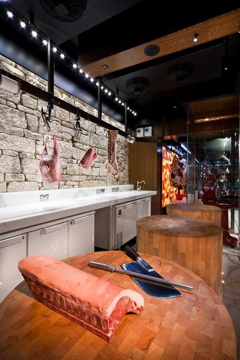 The Coolest Butcher Shop in Australia Butchery Design, Butcher Shop Ideas, Butcher Store, Local Butcher Shop, Meat Store, Chipotle Mexican Grill, Meat Shop, Supermarket Design, Meat Markets