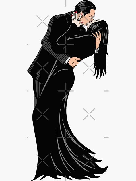 "Cara Mia" Sticker by agliarept | Redbubble Corpse Bride Art, Morticia And Gomez Addams, Ancient Indian History, Gomez And Morticia, Gomez Addams, Addams Family Wednesday, Carolyn Jones, Halloween Wallpaper Cute, Anjelica Huston