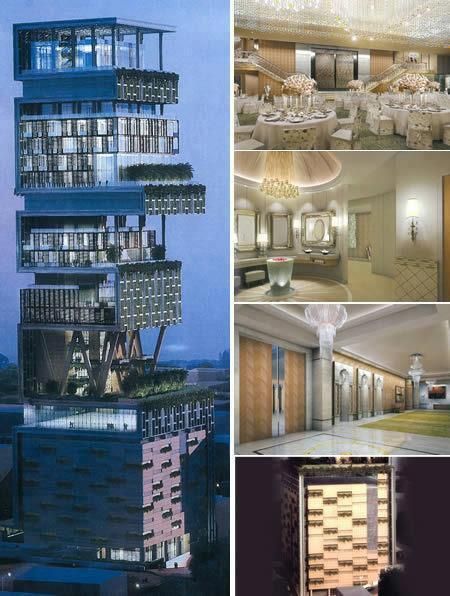 World's most expensive house - Mumbai - 1 billion dollar Mukesh Ambani House, Billion Dollar Homes, Ambani House, Luxurious Houses, Mukesh Ambani, Homes Luxury, Expensive Houses, Celebrity Houses, Most Expensive