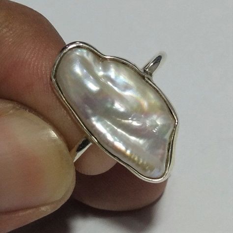 Natural Fresh Water Baroque Pearl Gemstone Ring 925 Solid Sterling Silver Ring Top Quality Pearl Stone Handmade Ring Gift Christmas Ring Sacs Tote Bags, Christmas Ring, Pearl Stone, Birthday Ring, Dope Jewelry, Funky Jewelry, Jewelry Lookbook, Pearl Gemstone, Dream Jewelry