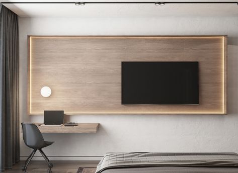 Terracotta Apartment, Minimal Tv Wall, Tv Surround, Minimalism House, Tv Wall Panel, Tv Feature Wall, Tv Walls, Bedroom Tv Wall, Red Dining Room