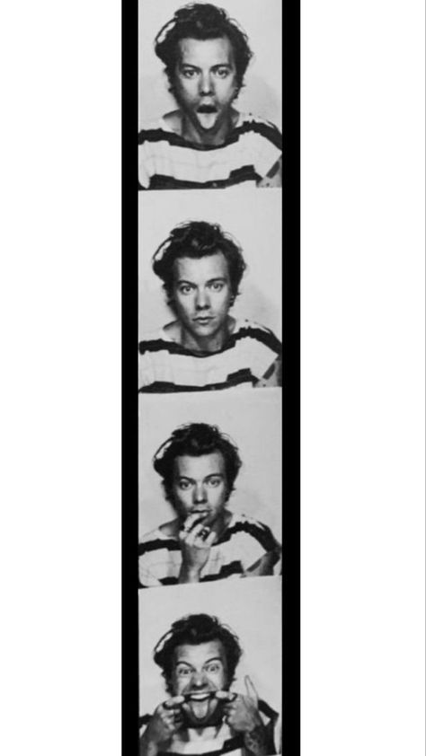 Harry Styles Photobooth Strip, Harry Styles Photobooth, Photobooth Edit, Photobooth Strip, Hemp Clothes, Photo Bookmarks, Music Journal, Harry 1d, Hemp Clothing