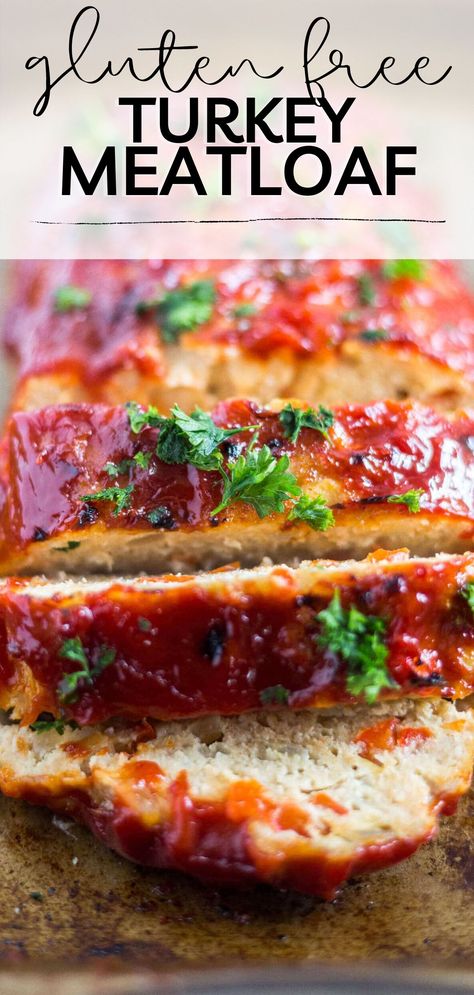 This easy gluten free turkey meatloaf will end up in your weekly dinner routine or any night of the week really! It's a perfect, hardy, feels-like-home meal. The sweet ketchup glaze and veggies inside make this meal delicious and healthy. This recipe is paleo and there's also a whole30 option. Turkey Meatloaf Paleo, Whole 30 Dinner Ground Turkey, Whole30 Turkey Meatloaf, Gluten Free Recipes With Ground Turkey, Whole 30 Turkey Meatloaf, Paleo Ground Turkey Recipes, Whole 30 Meatloaf, 1lb Meatloaf Recipe, Gluten Free Turkey Meatloaf