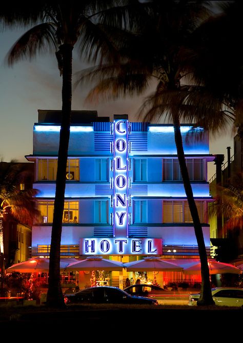 Colony Hotel Miami, Heaven City, Colony Hotel, Florida Lighthouses, Sweaty Palms, The Colony Hotel, Neon Signage, Miami Art Deco, City Sign