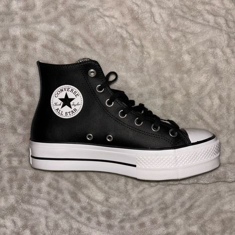 Black platform converse