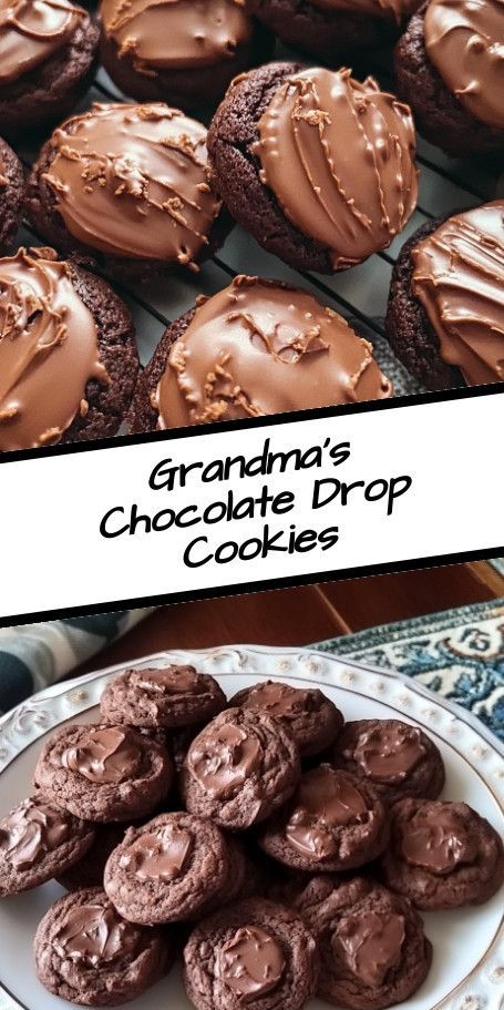 Grandma's Chocolate Drop Cookies Reloaded - Celebrate the sweet traditions of the past with a modern twist in these irresistible chocolate drop cookies. Perfectly soft and delightfully rich, these cookies capture the essence of Southern baking, inspired by the classic comforts of Grandma's kitchen. #ChocolateDropCookies #SouthernBaking #HomemadeCookies #SweetTreats #ClassicRecipes #BakingTime #CookiesOfIG #FamilyFavorites #DessertIdeas #FallBaking Chocolate Anise Cookies, Choc Drop Cookies, Cocoa Drop Cookies, Chocolate Cookies With Chocolate Icing, Best Drop Cookies, Moist Chocolate Cookies, Chocolate Drop Cookies Made With Cocoa, Chocolate Drop Cookies Old Fashion, Soft Chocolate Cookies Recipes