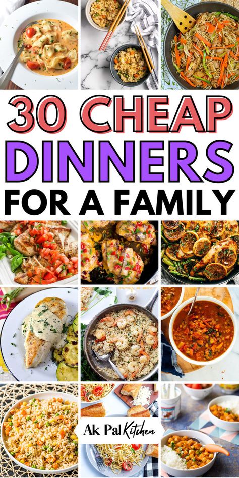 Cheap dinners for a family are easy to make. Discover budget-friendly family meals and affordable family dinners. Explore inexpensive dinner ideas and family meals on a budget for busy weeknights. Try quick and cheap dinners, frugal family dinners, and low-cost family recipes. Enjoy easy budget meals, economical family meals, and family dinner ideas on a budget. Find family meals under $10, cost-effective dinner ideas, and budget dinner recipes. Make sure to try these easy dinner recipes. Cheap Dinners For A Family, Budget Friendly Dinner Recipes, Budget Dinner Recipes, Cheap Dinner Ideas, Cheap Meal Plans, Cheap Family Meals, Inexpensive Dinners, Easy Cheap Dinners, Cheap Easy Meals