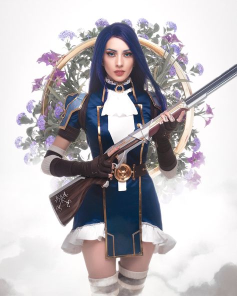 Arcane Caitlyn, Caitlyn Kiramman, Cosplay League Of Legends, Beach Party Outfits, Video Game Anime, Epic Cosplay, Female Poses, Cosplay Outfits, Photo Set