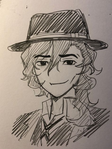 Chuuya Drawing Sketch, Someone Drawing A Picture, Bsd Coloring Page, Chuuya Doodle, Chuuya Nakahara Drawing, Chuuya Reference, Two Characters Poses Reference, Chuuya Sketch, Bsd Doodles