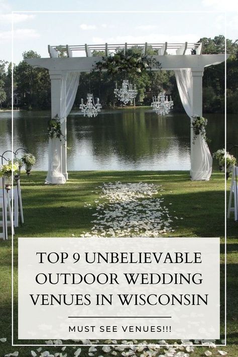 best outdoor wedding venues wisconsin Lake Wedding Venues, Motorcycle Wedding, Gorgeous Places, Smallest Wedding Venue, Doors Makeover, Beautiful Outdoor Wedding, Garden Venue, Waterfront Wedding, Inexpensive Wedding Venues