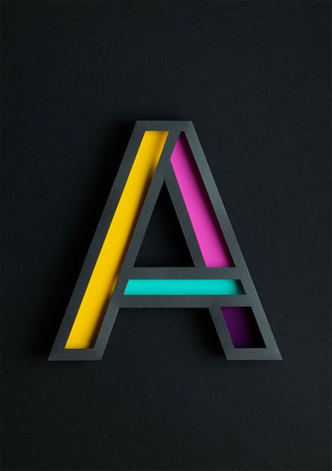 atype paper art 3d Tipografi, Mosaic Star, Typographie Logo, Inspiration Typographie, Tipografi 3d, Typographie Inspiration, 3d Alphabet, Logo Identity, The Letter A