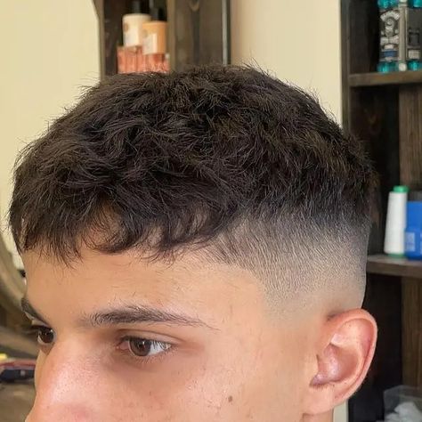 French Crop: 26 Style Inspos For the Sophisticated Man Low Fade Crop Top, French Taper Fade, Men’s Short Hair Fade, Short Hair Cuts Men Fade, Number 8 Haircut Men, Fringe Crop Haircut Men, Short French Crop Hair Men, Fade For Short Hair, French Crop Curly Hair Men