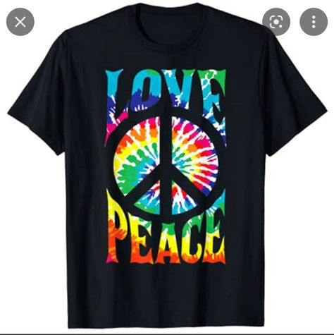 70s Tie Dye, Hippie Costume Halloween, Peace Sign Shirts, Tie Dye Hippie, 70s Shirts, Hippie T Shirts, Hippie Costume, Tie Dye Colors, T Shirt Costumes