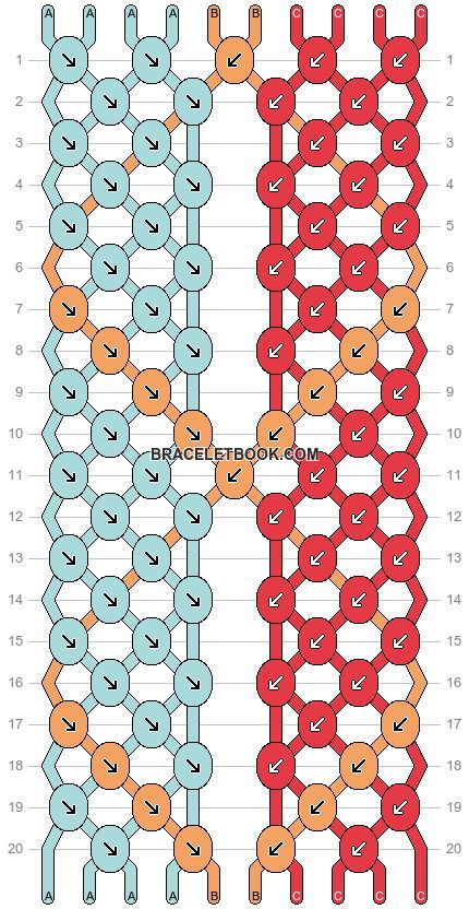 Bracelet Weaving Patterns, Bracelet Patterns 4 Colors, Bracket Patterns, Bracelet Patterns For Beginners, Bracelet Book Patterns, Yarn Friendship Bracelets, Flowers Paper Craft, Bracelet Template, Bracelet Stuff