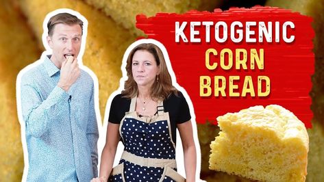 Corn Free Cornbread, Keto Cornbread Recipe, Dr Berg, Diet Doctor, Healthy Keto, Corn Bread Recipe, Low Carb Bread, Keto Bread, No Carb Diets