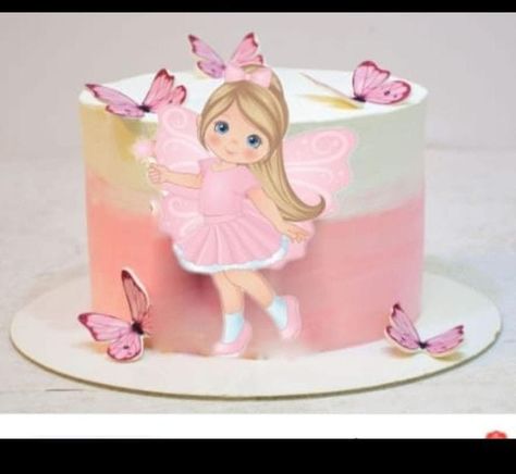 Birthday Cake For Daughter, Girly Birthday Cakes, Ballerina Cake Topper, Barbie Birthday Cake, Butterfly Birthday Cakes, Baby First Birthday Cake, Cake For Husband, Baby Birthday Decorations, Frozen Birthday Cake