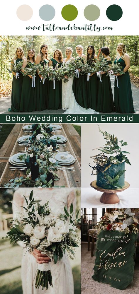 Emerald Green Gray Wedding, Winter Wedding Colors Emerald Green, Forest Green Winter Wedding Theme, Winter Wedding Hunter Green, Emerald Green And Black Fall Wedding, Fall Wedding Hunter Green, Hunter Green And Champagne Wedding Colors, Dark Green And Champagne Wedding Colors, Olive And Emerald Green Wedding