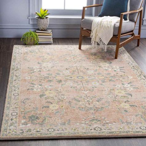 Updated Traditional, Floral Area Rugs, Traditional Area Rugs, Accent Rugs, Floral Rug, Indoor Area Rugs, Online Home Decor Stores, Grey Rugs, Woven Rug