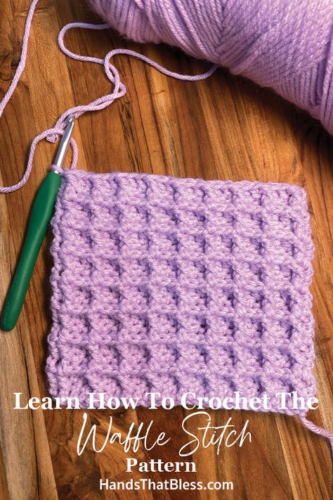 Learn How To Crochet The Waffle Stitch Pattern - Hands That Bless Plaid Stitch Crochet, Waffle Stitch Crochet Pattern, Waffle Stitch Crochet, Stitch Crochet Pattern, Crochet Waffle, Lap Blankets, Tie Dye Tutorial, Bella Coco, Crochet Waffle Stitch