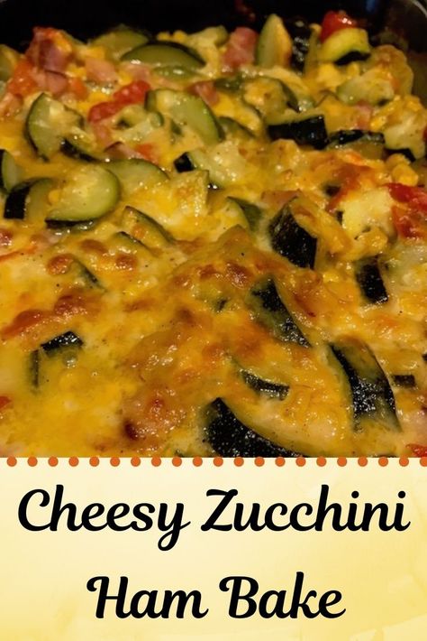 This cheesy zucchini ham bake is a one-dish meal that your family will request over and over. It's not only delicious but it is also filling, making it the perfect dish to cook for large crowds. #potluck  #easydinner #familydinner #zucchini #casserole #recipes #baked Ham Zucchini Casserole, Zucchini And Ham Recipes, Ham Zucchini, Ham And Zucchini Recipes, Ham Bake, Ham And Squash Recipes, Summer Ham Recipes, Ham Recipes For Dinner Main Dishes, Ham Casseroles