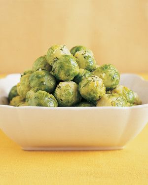 Steamed Brussels Sprouts with Lemon-Dill Butter Steam Brussel Sprouts, Steamed Brussel Sprouts, Dill Butter, Herbed Butter, Steamed Cauliflower, Lemon Dill, Sprout Recipes, Brussels Sprouts Recipe, Lemon Butter