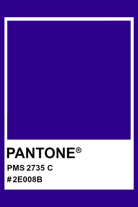 PANTONE 2735 C #pantone #color #PMS #hex Indigo Pantone, Pantone Navy, Palatial Interiors, Pantone Purple, Indigo Palette, Palette Winter, Blue Punch, Pantone Matching System, Pantone Palette