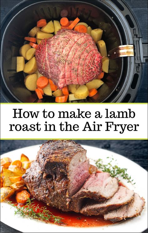 If you love lamb like we do, you have to try the air fryer lamb roast dinner. It's a super easy recipe and cooked perfectly in the air fryer. It's stuffed with garlic slivers and rub with spices to create a tender, juicy leg of lamb. And it's a naturally low carb dinner! Air Fryer Lamb, Lamb Roast Dinner, Air Fryer Roast, Lamb Roast Recipe, Boneless Leg Of Lamb, Lamb Leg Recipes, Roast Lamb, Cooks Air Fryer, Air Fryer Oven Recipes