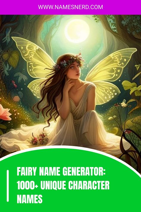 Fairy Name Generator: 1000+ Unique Character Names Fairy Name Generator, Unique Character Names, Mystical Names, Fairy Names, Pirate Fairy, Famous Fairies, Dark Power, Blue Fairy, Mystical World