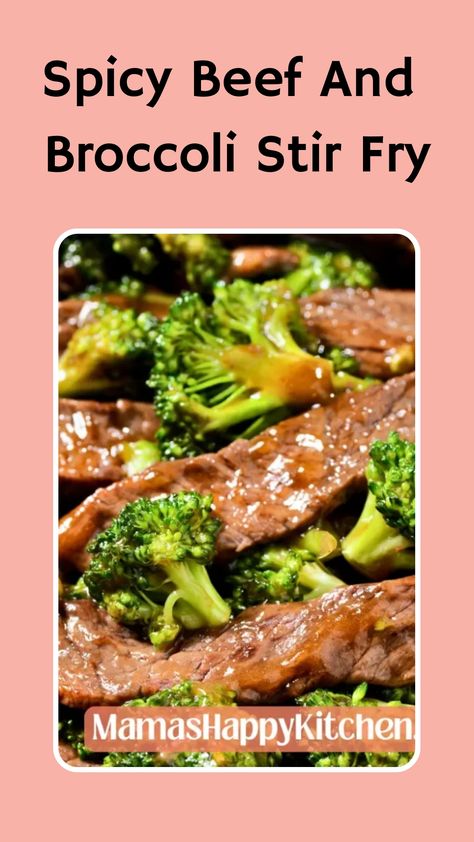 Hello, food lovers! Today, you're taking another trip into my Asian cooking with my Beef and Broccoli Stir Fry. It combines tender beef and fresh broccoli. Balanced and flavorful, this stir fry is a speedy and delicious dinner choice for your family weeknight. Now I start trying a stir fry meal every weekend especially on Sunday as the family gets around at launch and this is the perfect time for me to make this stir fry meal, and this weekend I tried the Spicy Beef and Broccoli stir fry, and is Spicy Beef And Broccoli Stir Fry, Spicy Beef And Broccoli, Chinese Beef And Broccoli, Beef Broccoli Stir Fry, Steak And Broccoli, Spicy Steak, Homemade Chinese Food, Stir Fry Ingredients, Beef And Broccoli