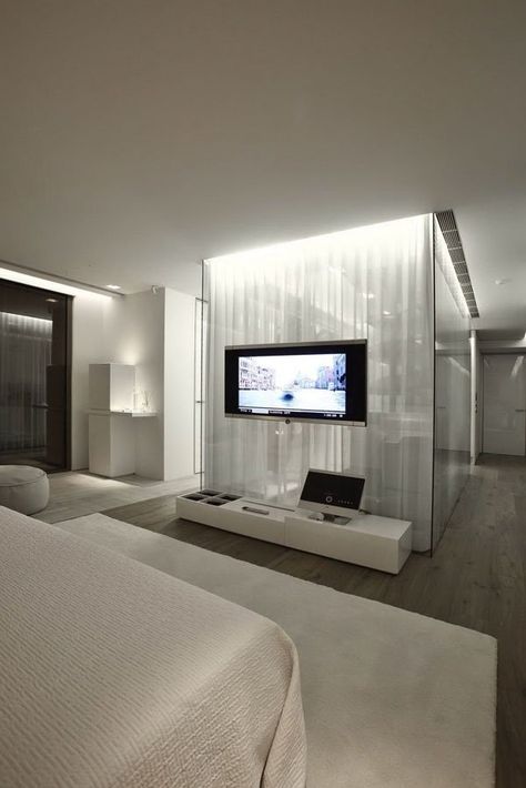 Bedroom Tv Wall Ideas, Bedroom Tv Wall, Bedroom Tv, Wall Interior, Tv In Bedroom, Luxury Bedroom Master, Tv Wall Design, Interior Wall Design, Simple Bedroom