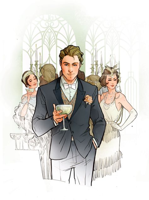 The Great Gatsby Drawing, Gatsby Illustration, Gatsby Drawing, The Great Gatsby Illustration, Great Gatsby Fanart, The Great Gatsby Art, The Great Gatsby Fanart, The Great Gatsby Characters, Gatsby Book