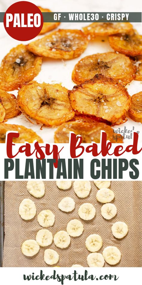 Aip Plantain Recipes, Easy Plantain Recipes, Homemade Plantain Chips, Baked Plantain Recipes, How To Make Plantain Chips, Unrefined Carbs, Keto Cleanse, Plantain Chips Recipe, How To Make Plantains