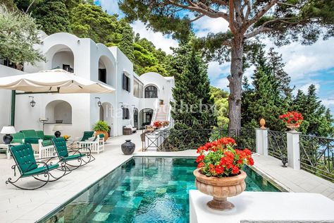 A massive estate in the heart of Capri Italian Mansions, Ideas For Restaurant, Capri Island, Amalfi Italy, Italian Coast, Mansions For Sale, Dream Summer, Public Places, Summer Getaway