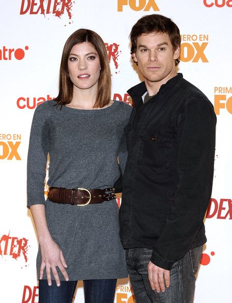 Jennifer and Michael...what is on her armpits...?? Johnny Sequoyah, Dexter New Blood, Joanne Kelly, Julia Jones, Jennifer Carpenter, Michael C Hall, November 01, Dexter Morgan, Lincoln Center