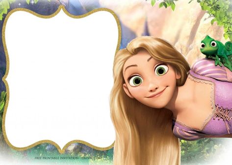 FREE Printable Princess Rapunzel Invitation Templates | Download Hundreds FREE PRINTABLE Birthday Invitation Templates Rapunzel Birthday Invitation Template, Tangled Birthday Party Invitations, Tangled Invitations, Rapunzel Birthday Invitation, Rapunzel Invitations, Rapunzel Cake, Tangled Wallpaper, Princess Party Invitations, Tangled Birthday Party