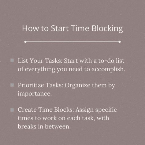 Feeling overwhelmed by your to-do list? 📝 Time blocking is a game changer! By setting aside specific blocks of time for each task, you’ll boost productivity and reduce stress. Start small and watch how much more focused you become! 🤍 Who’s ready to give it a try? Drop a comment if you’re ready to block some time! ⏰ #TimeBlocking #ProductivityTips #StressManagement #GetOrganized #WorkSmarterNotHarder #MentalWellness #FocusMode #wellnessworksph Block Time Schedule, Time Schedule, Time Blocking, Boost Productivity, Mental Wellness, Game Changer, To Do, Daily Planner, To Do List