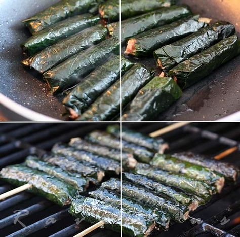 Bo la lot – Betel Leaf Wrapped Beef Betel Leaf, Vietnam Food, Easy Asian Recipes, Restaurant Dishes, Harvest Recipes, Vietnamese Cuisine, Vietnamese Recipes, Asian Cooking, Unhealthy Food