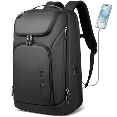 Business Smart Backpack for Men Anti-Theft for 17.3 Inch Laptop with USB Charging Port Water-Resistant Large Durable Compact 30L for Travel College Work-Black Smart Backpack, College Work, Laptop Accessories, Anti Theft, Laptop Backpack, Computer Accessories, Bag Accessories, Water Resistant, Laptop