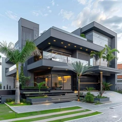 Architect Aesthetic, Dream House Pictures, House Structure Design, Morden House, Modern Elevation, Lucky Wallpaper, Luxury Houses Mansions, Building House Plans Designs, Architectural Design House Plans