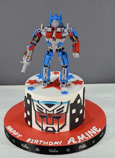 Prime Cake, Optimus Prime Cake, Transformers Decorations, Transformers Birthday Cake, Transformers Party, Transformers Cake, Transformers Birthday, Optimus Prime Transformers, Transformer Party